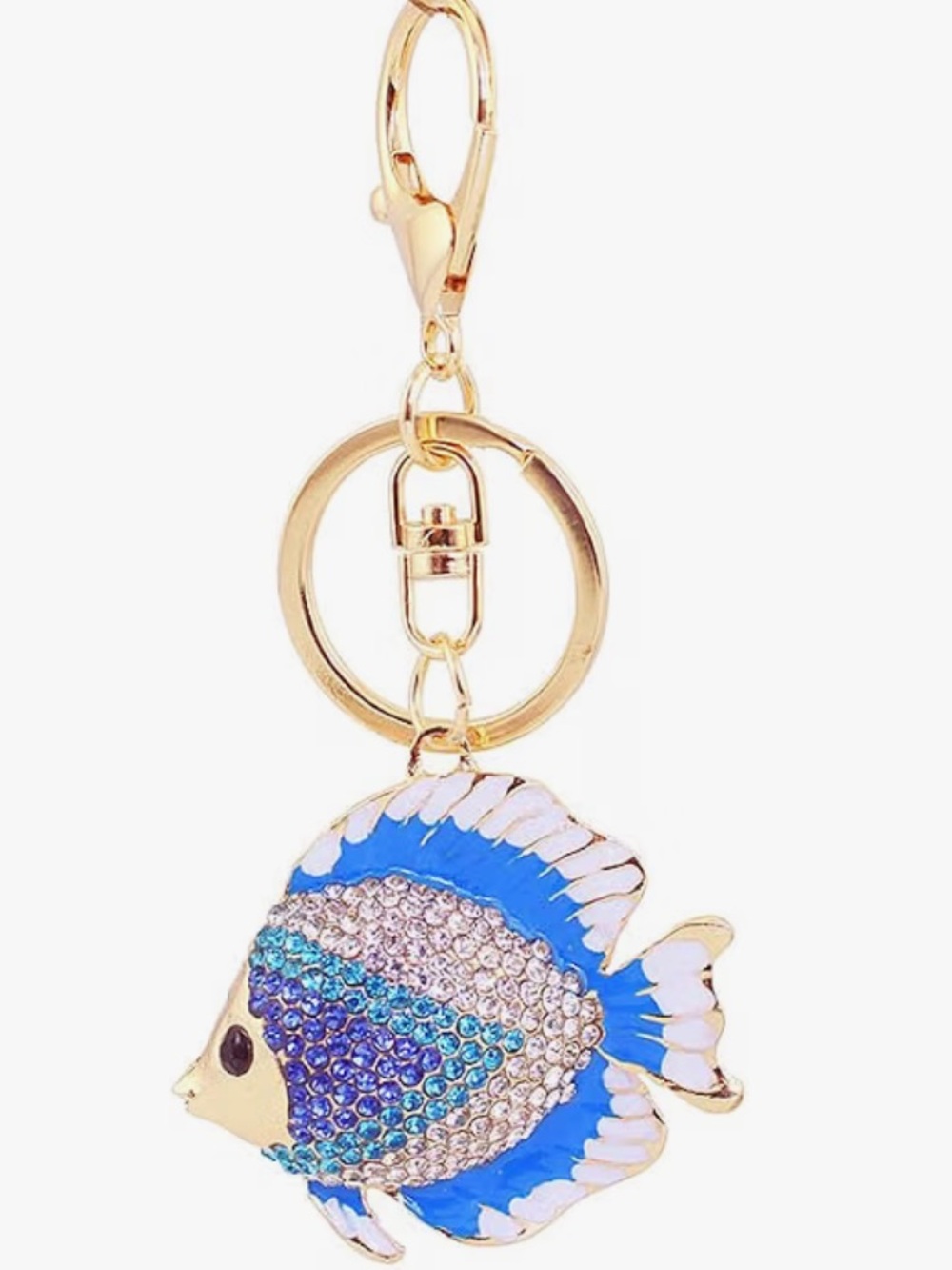 Crystal fish purse/bag charm Keychain